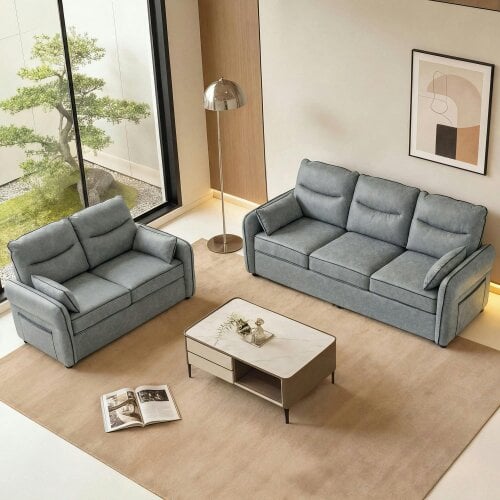 Wyld Haus Pamazi Grey Faux Leather Accent Armchair