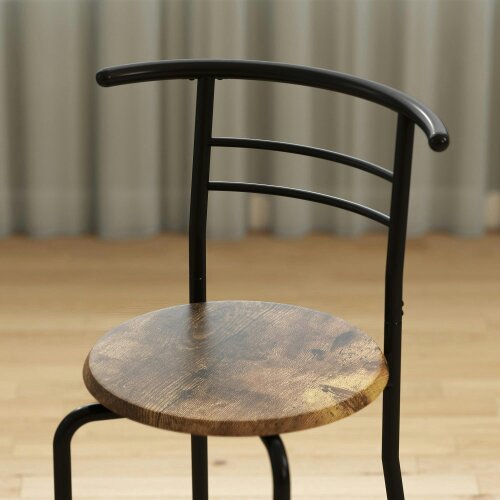 Wyld Haus Vespa Rustic Brown Compact 3 Piece Dining Table And Chair Set