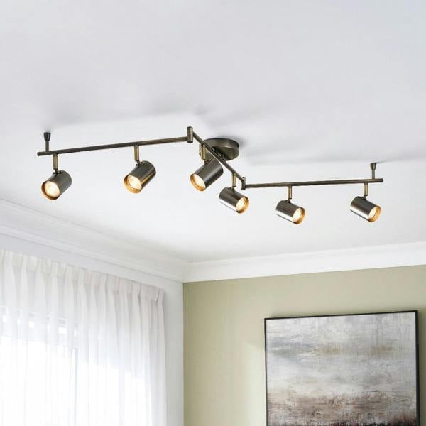 Pagazzi Lighting Hereford Matte Pewter 6-Spot Bar