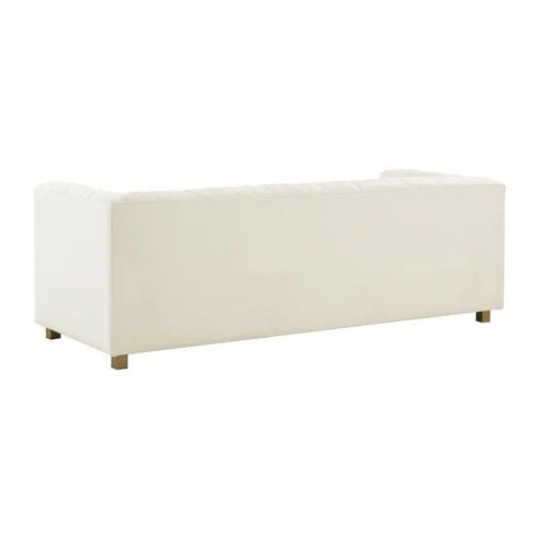 Furniture Edit Wafa Cream Velvet Sofa - UK