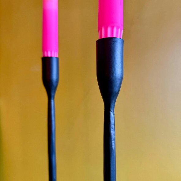 Love Frankie Black Stem Candle Holder - 2 Sizes Available