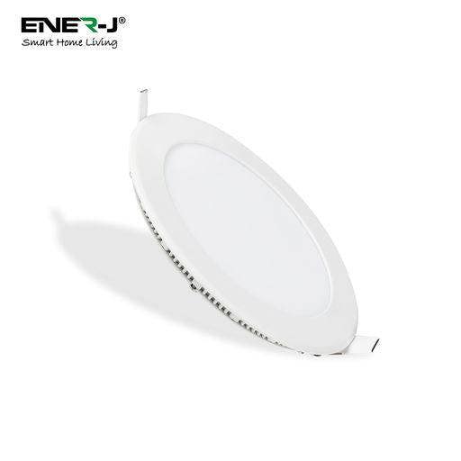 ENER-J 12W Recessed Round LED Downlight Mini Panel 175mm Diameter, 160mm Hole Size, CE Driver, 20000 Hours Long Life | Single pack - 6000K