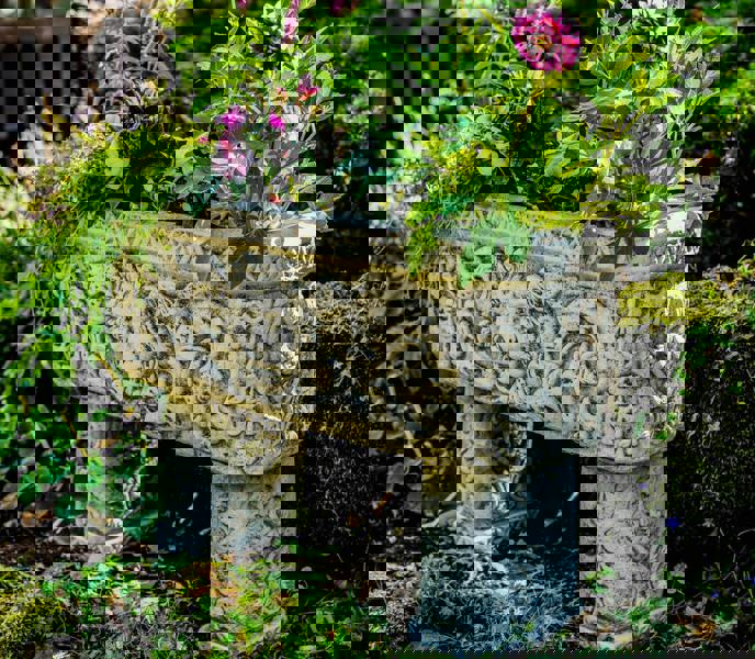 Lion design Stone Troughs on legs