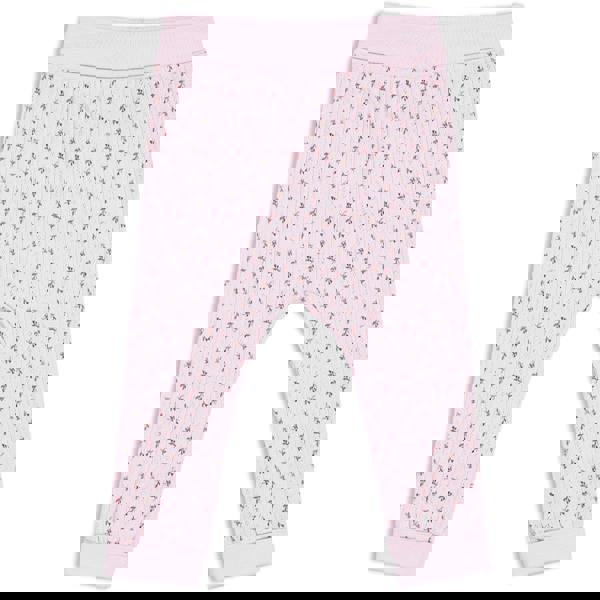 Mini Cuddles Baby Girls 3pk Floral Printed & Solid Leggings, Multicolour