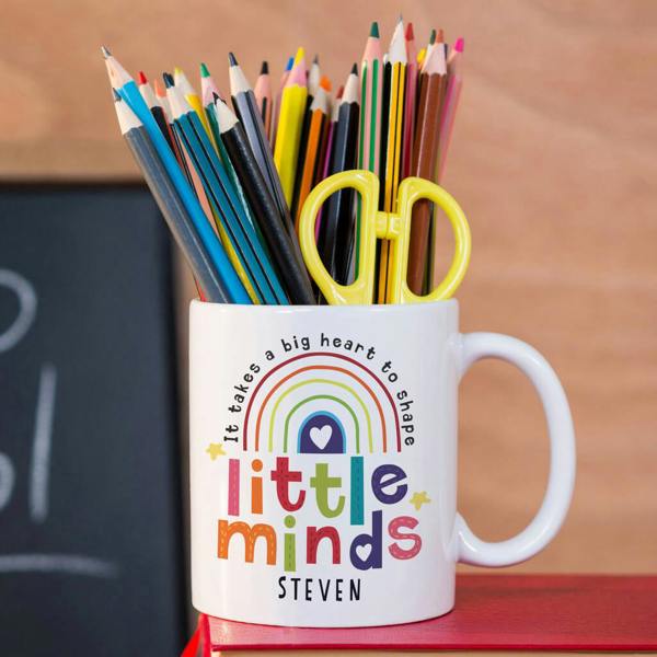 Personalised 'Shape Little Minds' Mug - lifestyle shot