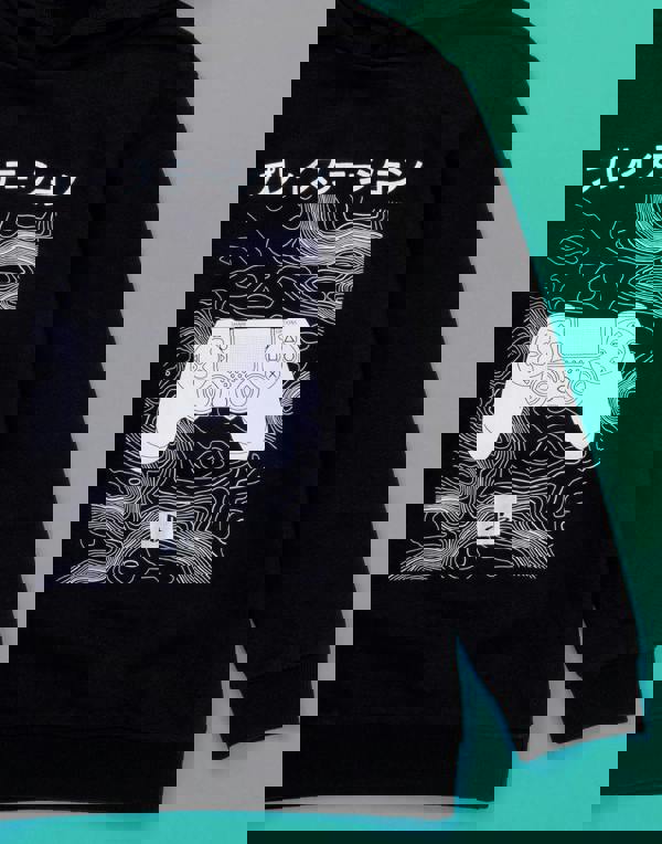 PlayStation Boys Black Japanese Controller Logo Hoodie