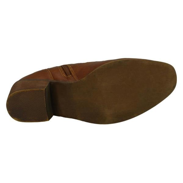 Spot On Ladies Spot On Mid Heel Ankle Boots F51137