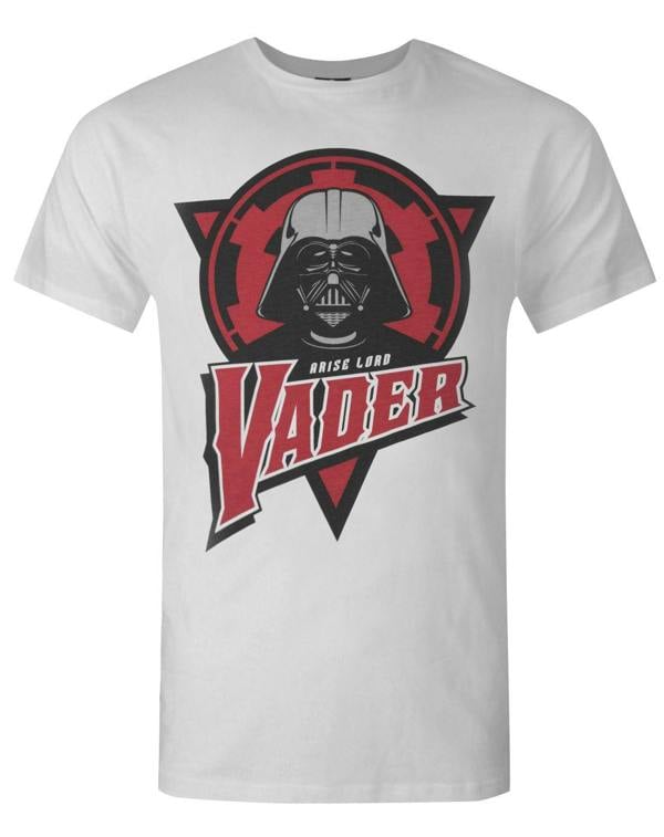 Star Wars Mens White Darth Vader Short Sleeved T-Shirt
