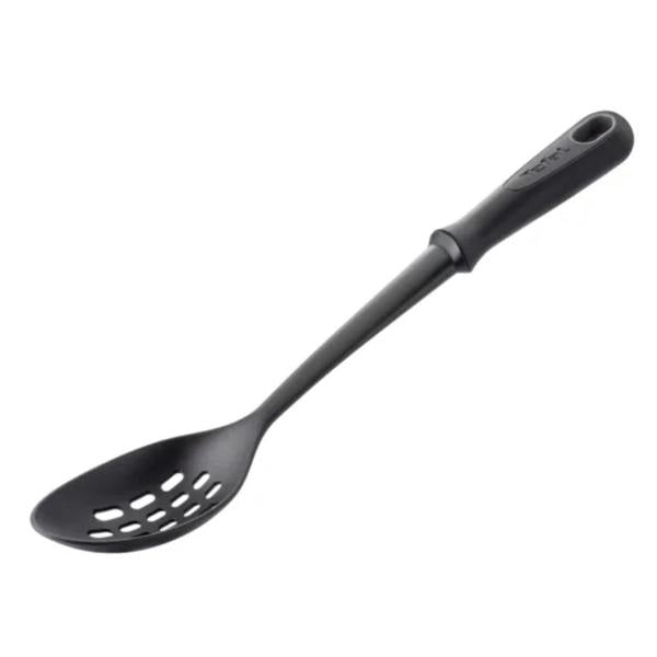 Tefal Comfort Slotted Spoon Heat Resistant Non-Scratch Kitchen Tool Black
