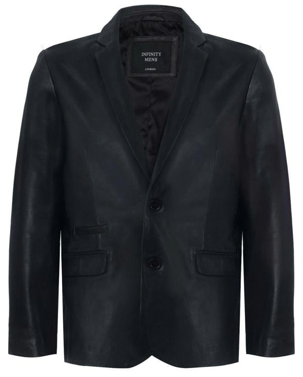 Infinity Leather Mens Jacket Leather Blazer Soft Italian Fitted Vintage Coat