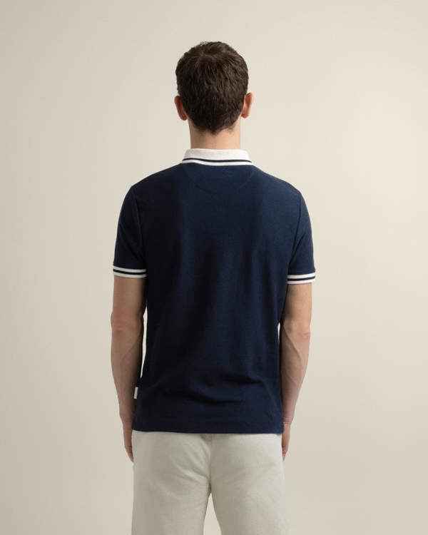Larsson & Co Anders - Geometric Jacquard Polo Shirt