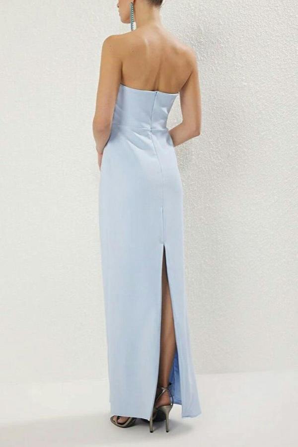WOVCOR Elegant Evening Dress with Bow Detail