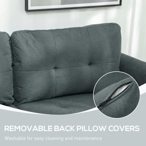 Wyld Haus Bakeli Dark Grey Modular L Shaped Sofa With Integrated Storage