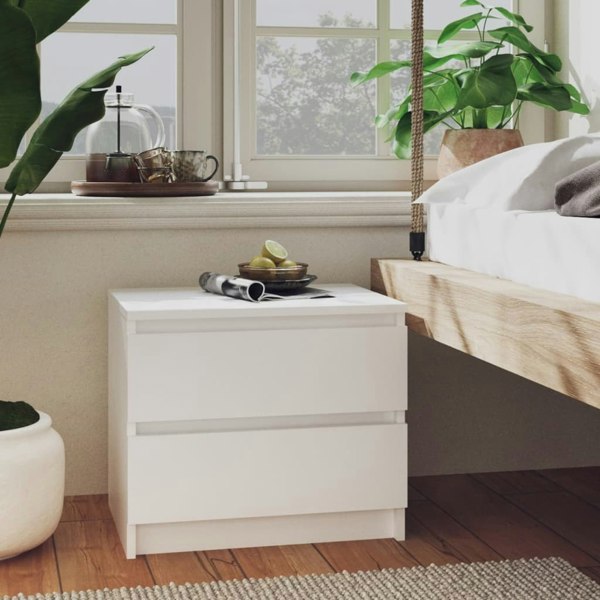 Berkfield Bed Cabinet White 50x39x43.5 cm Engineered Wood