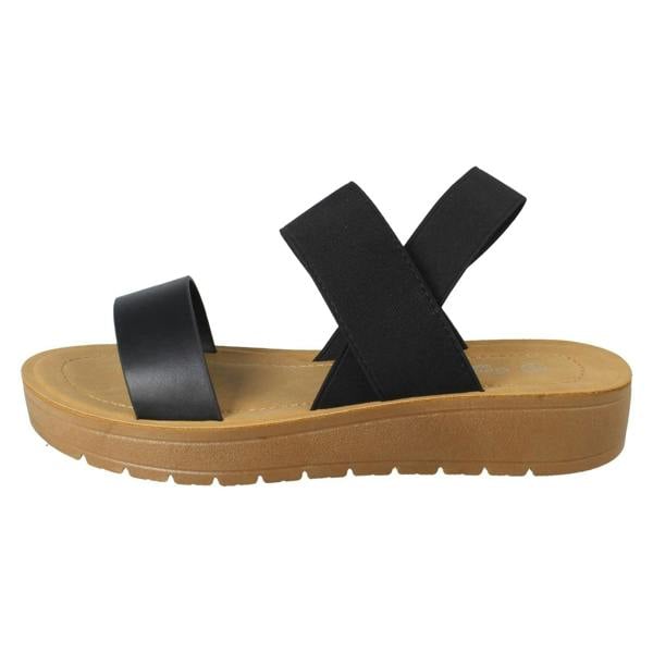 Savannah Ladies Savannah Elasticated Heel Summer Sandals F00447