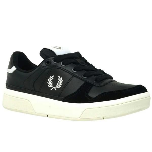 Fred Perry Womens/Ladies Leather Trainers - Black - 