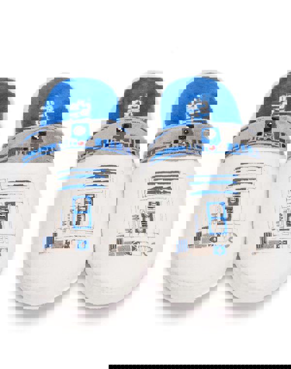 Star Wars Mens White R2-D2 Mule Slippers
