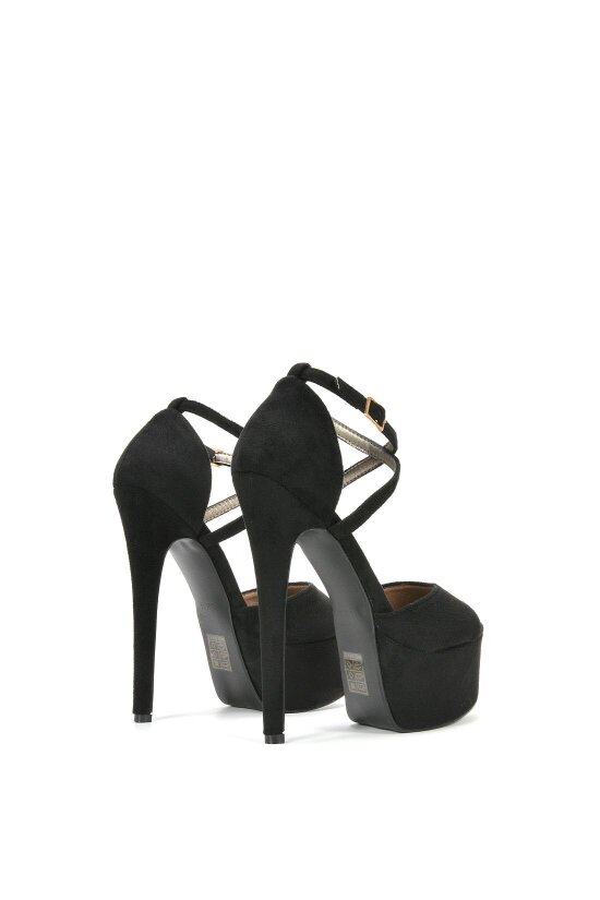 XY LONDON Strappy High Platform Heels With Peep Toe