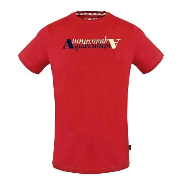 Aquascutum Mens Reflection Logo T-Shirt - Red - 