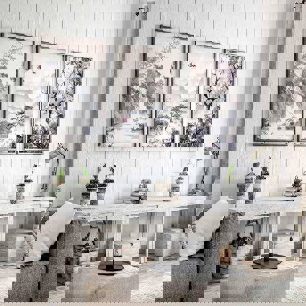 Wall Art For Living Room Large | Set of 3 Chinoiserie Wall art Prints