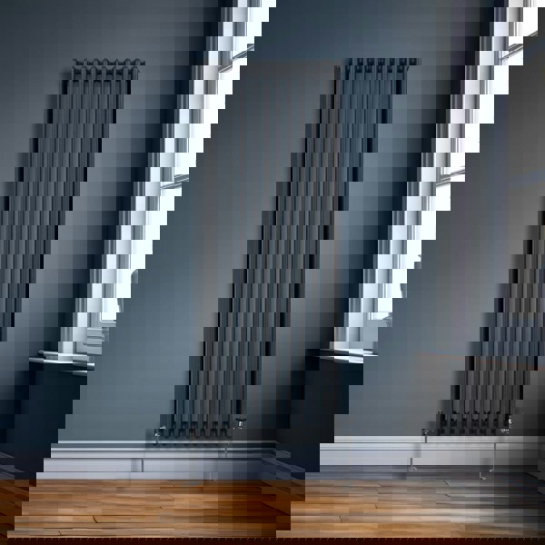 Monstershop Traditional 3 Column Radiator - 1800 x 562mm - Anthracite Grey