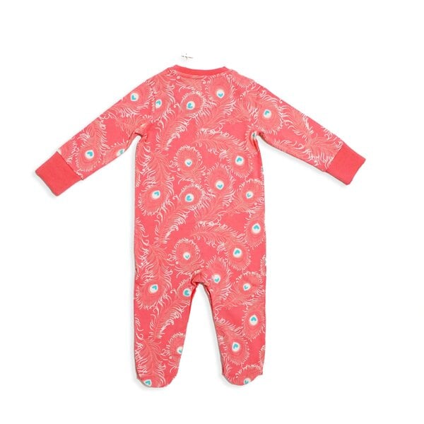 Lucy & Sam Peacock Button Babygrow