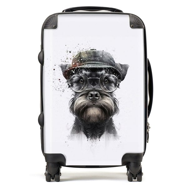 Warren Reed Miniature Schnauzer Dog Splashart Suitcase