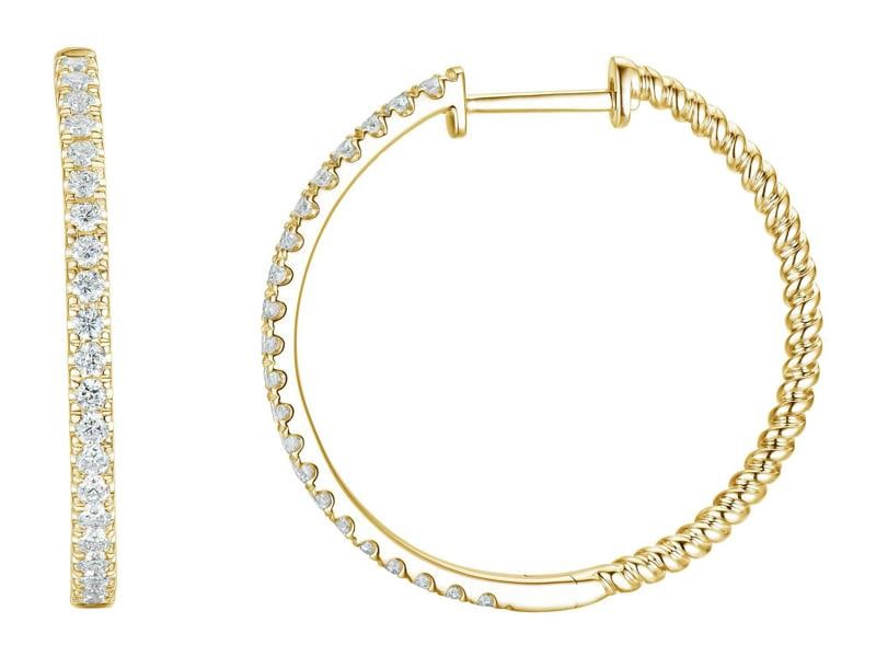 Sarah Layton Diamond Round Hoop Earrings, 0.50ct - 9ct Yellow Gold - C20.0094.9YEA