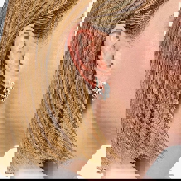 THOMAS SABO Sterling Silver 13.5mm Zirconica Hoop Earrings CR730-051-14