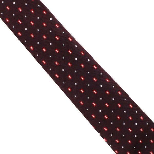 Dunhill luxurious mulberry silk tie in a woven neats pattern