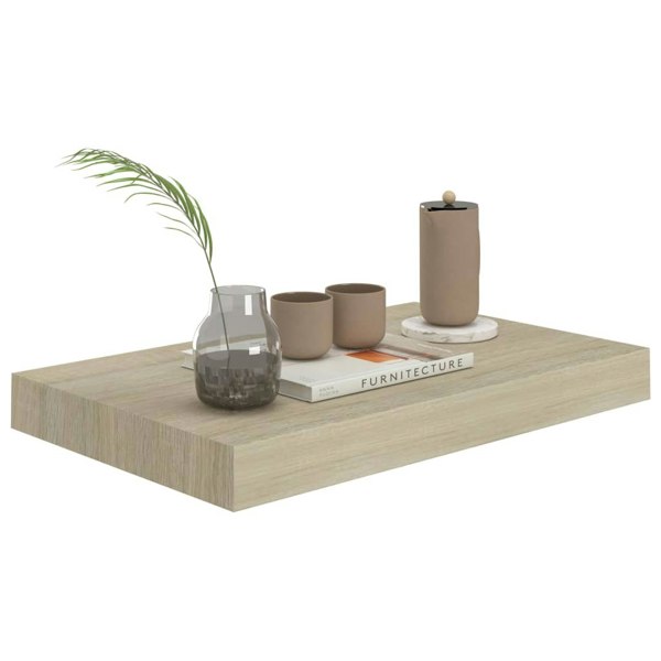 Berkfield Floating Wall Shelves 2 pcs Oak 40x23x3.8 cm MDF