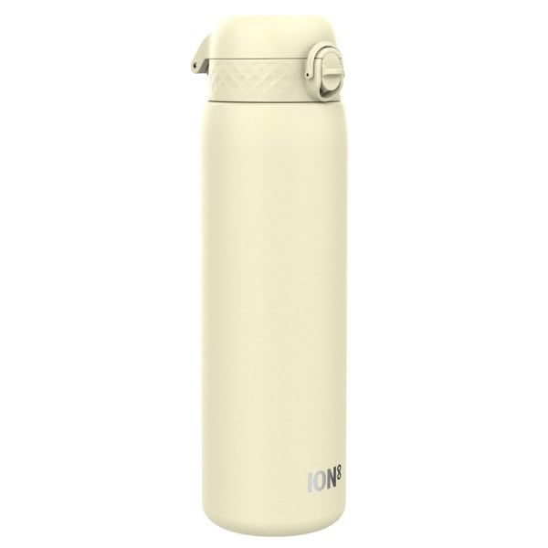 ION8 Leak Proof 1 Litre Water Bottle, Stainless Steel, Creamy White, 1L