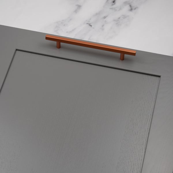 Handle & Home Rose Gold Hexagon T-Bar Cabinet Handle & Knob