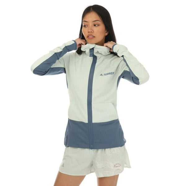 Adidas Womens Terrex Zupahike Fleece Jacket - Light Green/Navy Blue
