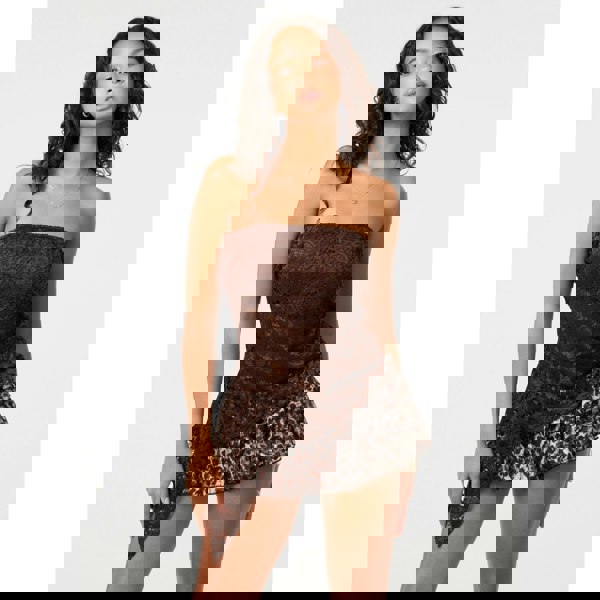 Pink Vanilla Floral Lace Bandeau Top