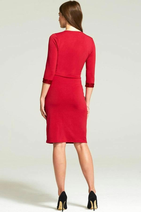 HotSquash Lace Detail Jersey Wrap Dress