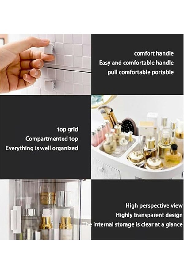 Living and Home Acrylic Desktop Makeup Cosmetic Organizer with 4 Drawers