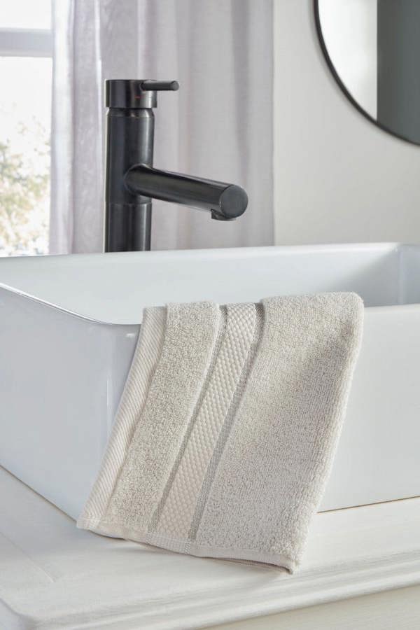 Bamboo Face Cloth in Light Grey - Washcloths