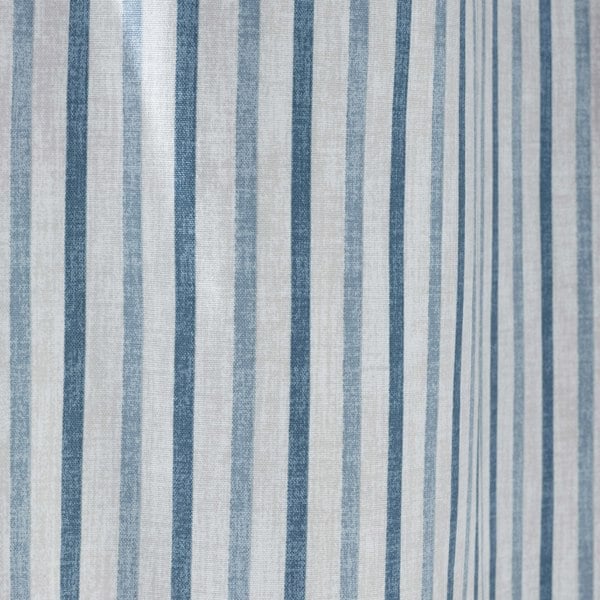 Catherine Lansfield Logan Stripe Lined Eyelet Curtains Blue