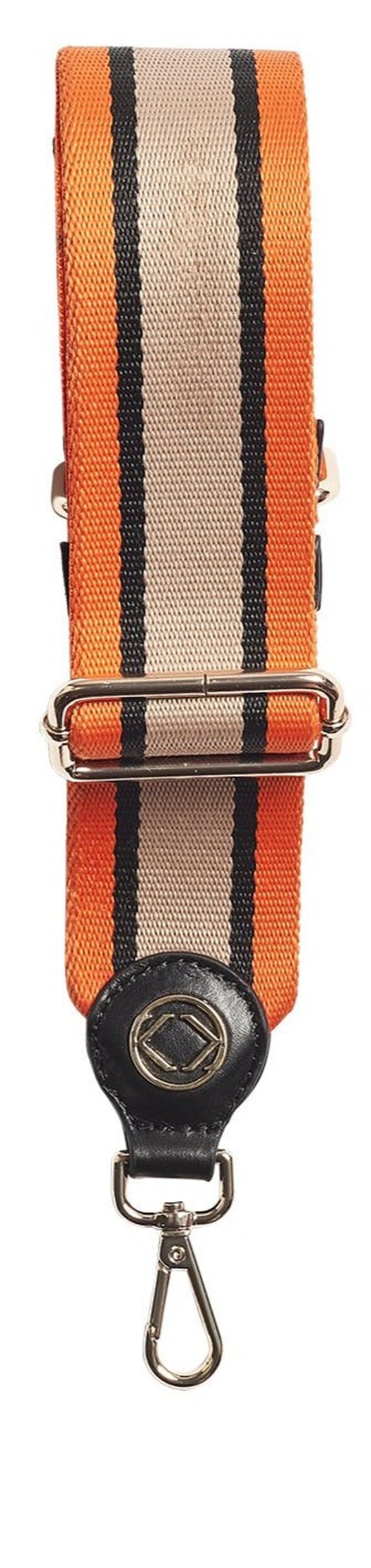 KeriKit England Webster Strap - Orange Black Taupe Stripe