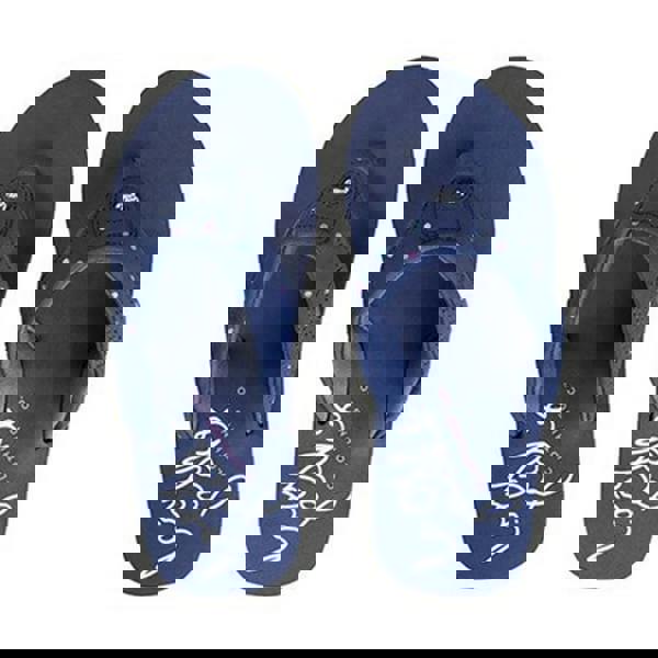 Lazy Jacks Girls Dotted Flip Flops - Sport Blue