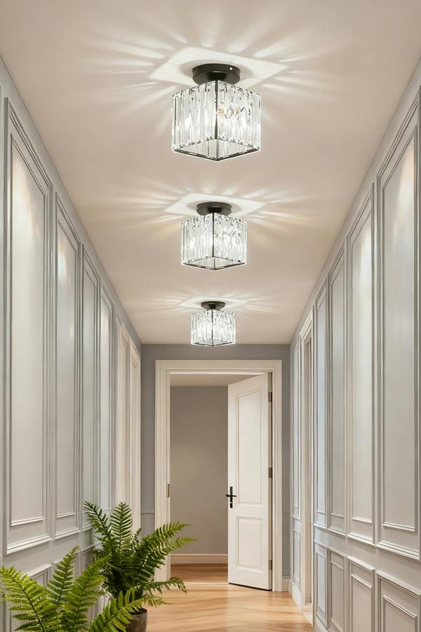 Modern Crystal Ceiling Light