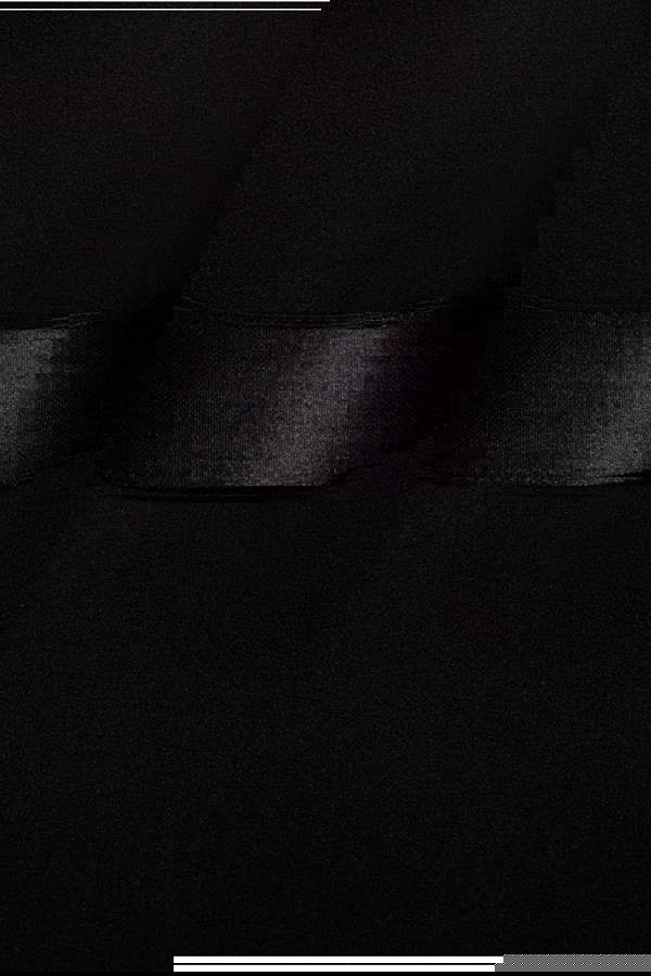 Dobby Mesh Feather Sleeve Evening Maxi Dress - Black DR4703