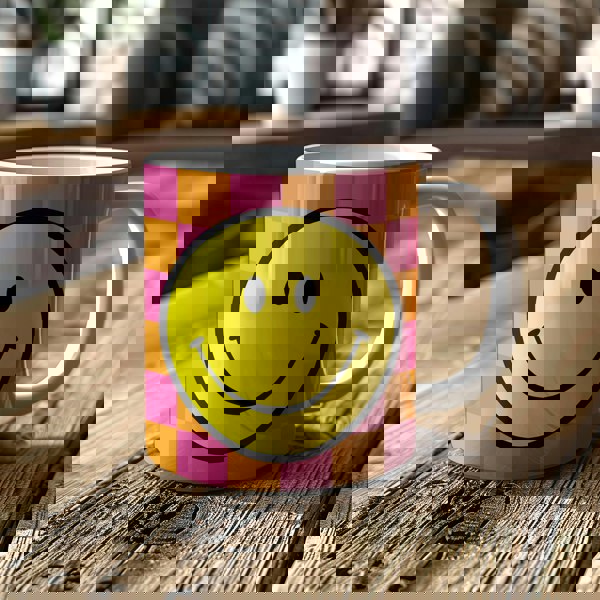 Checkerboard Checkmate Smiley Mug in Tutti Frutti - Love Frankie
