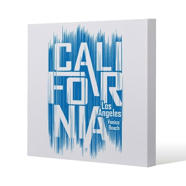 Benjamin Tate Design California Venice Beach Slim Style Canvas Print  75x75cm , 15mm Slim Real wood.