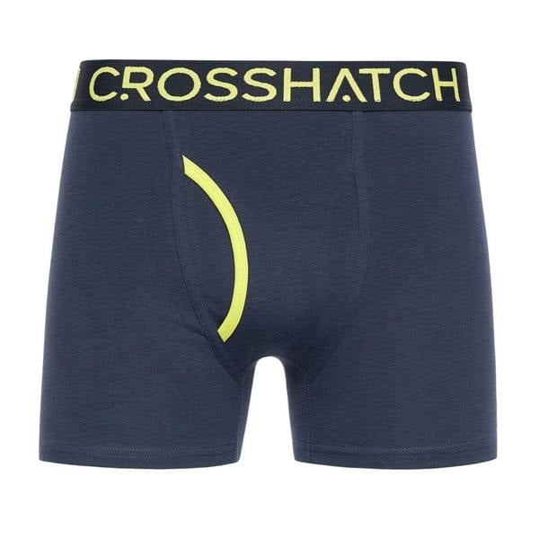 Crosshatch Mens Trioglow Boxer Shorts (Pack of 3) - Navy - 
