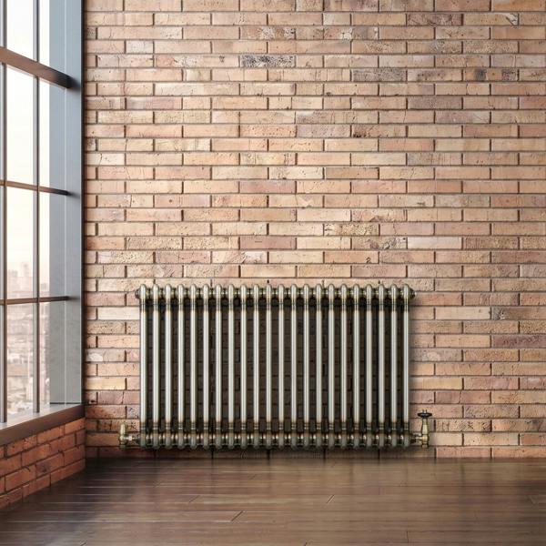 Monstershop Traditional 2 Column Radiator - 600 x 1010mm - Raw Metal