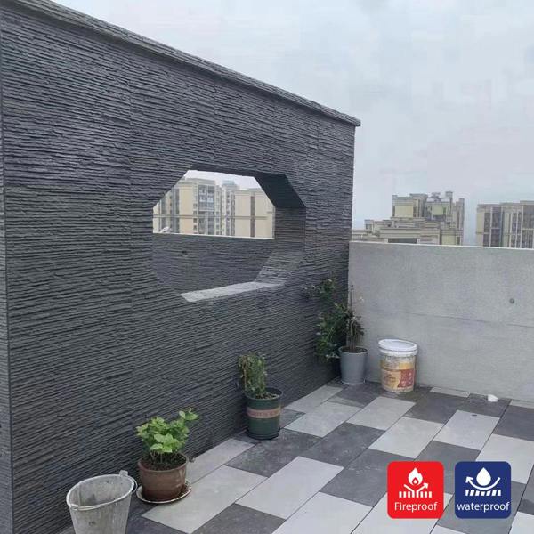 ENER-J Textured Midnight Ridge stone Sheet Size:1200 x 600 x 4 mm (Pack of 2)