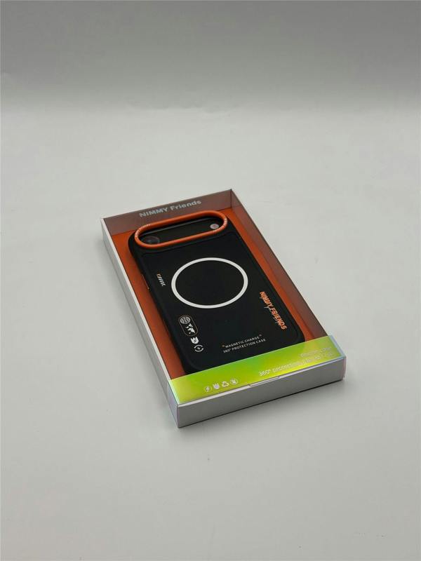 Nimmy Friends Nimmy Cool & Cute 2.0 Case with MagSafe for iPhone 17 Air 6.5" Black Orange - N-YJKM-CX2.0-IP17-AIR-01