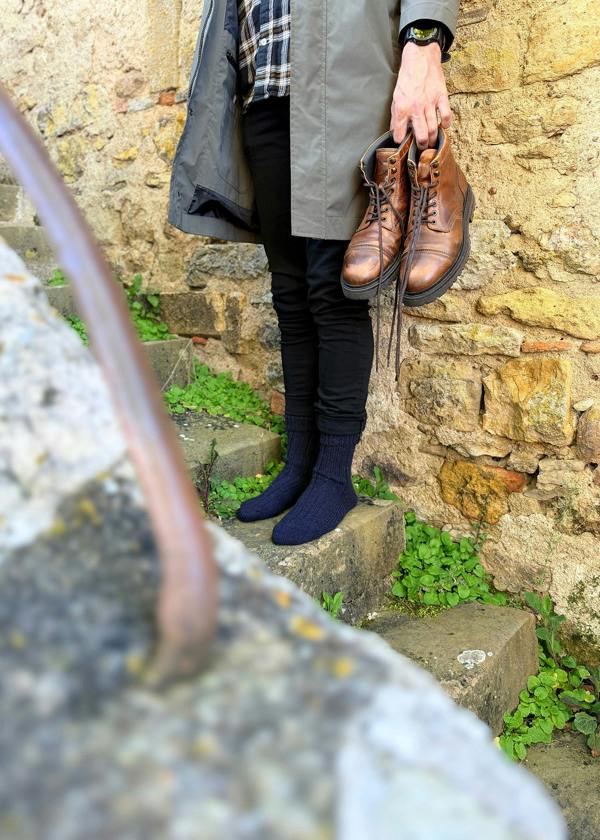 Jemsox British Wool Boot Socks – Navy | 100% British Wool Luxury Boot Socks